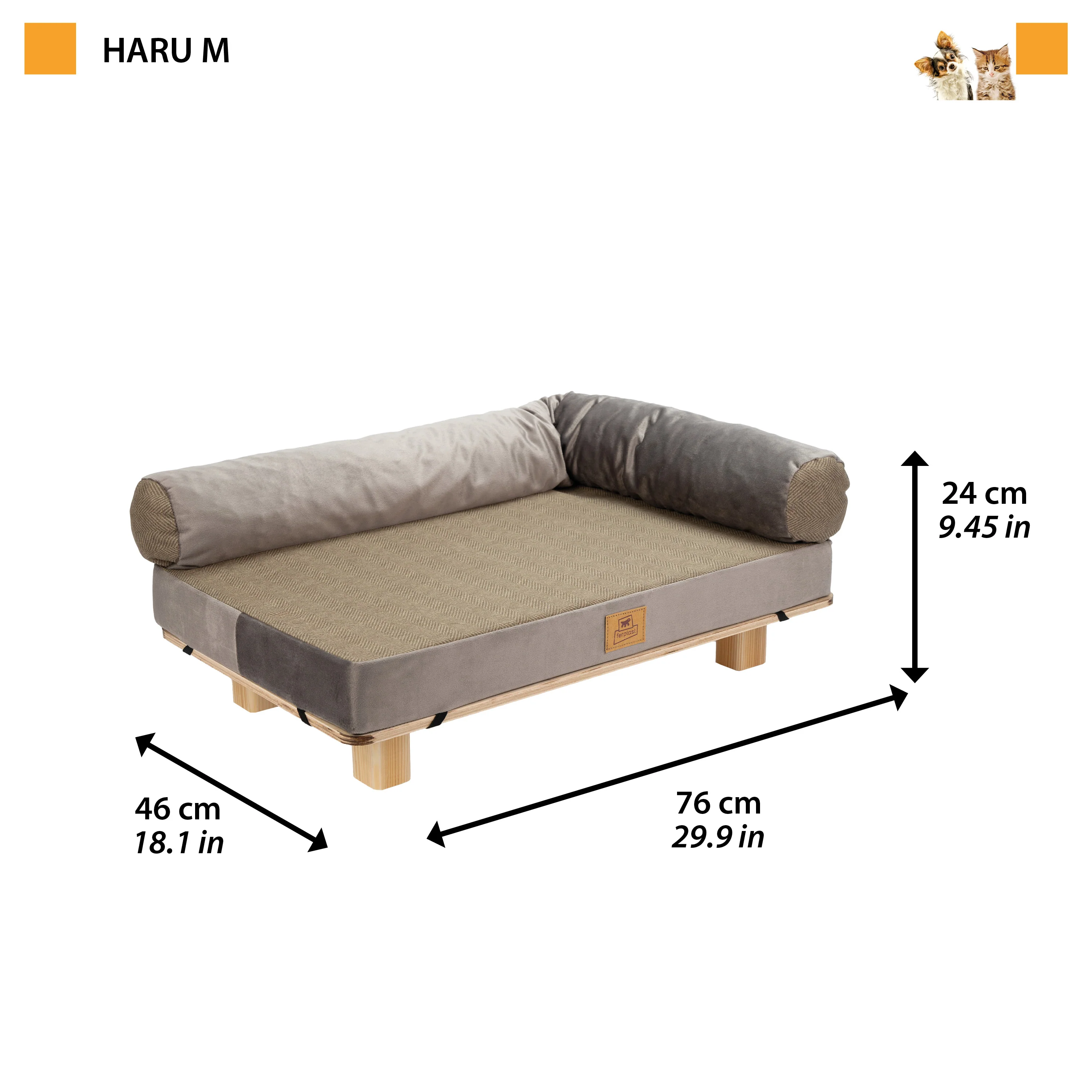 HARU Lettino per cani e gatti in legno - Image 11