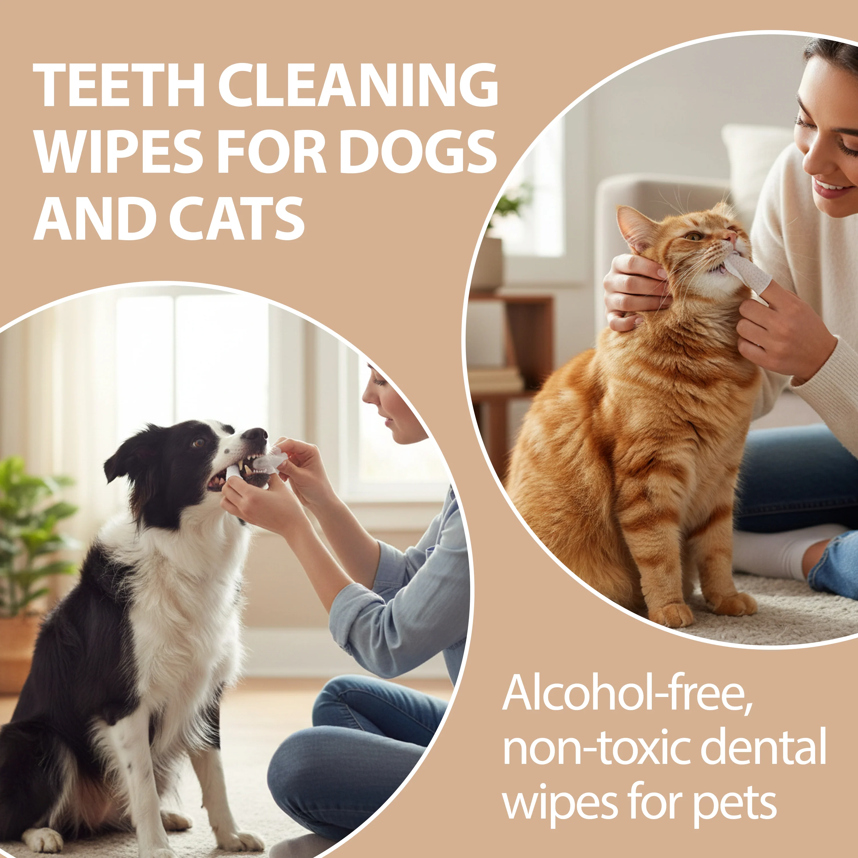 SALVIETTE MONOUSO  DA DITO PER LA PULIZIA DEI  DENTI DI CANI E GATTI  NATURÉ  (x50) - Image 3